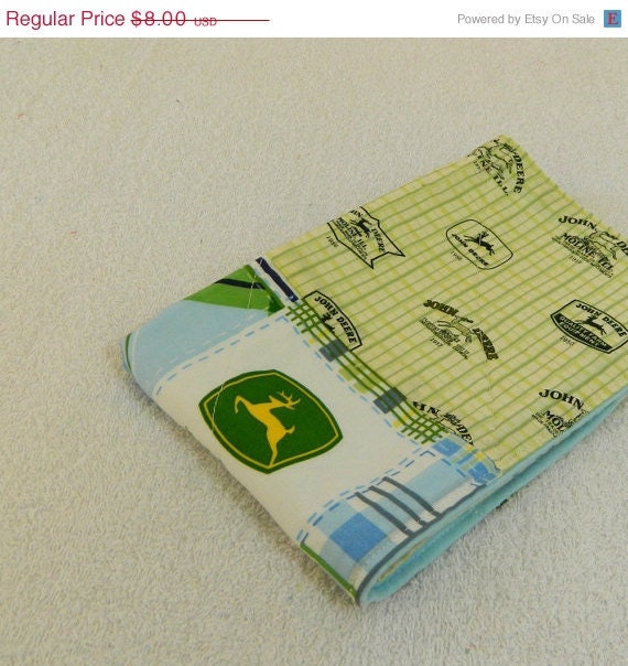 On Sale Boy Changing Pad -  Blue & Green John Deere