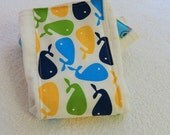 On Sale Whale Burp Cloth on White