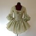 Spring green Mini Marie Antoinette rococo Victorian inspired dress with tutu 26 inch waist