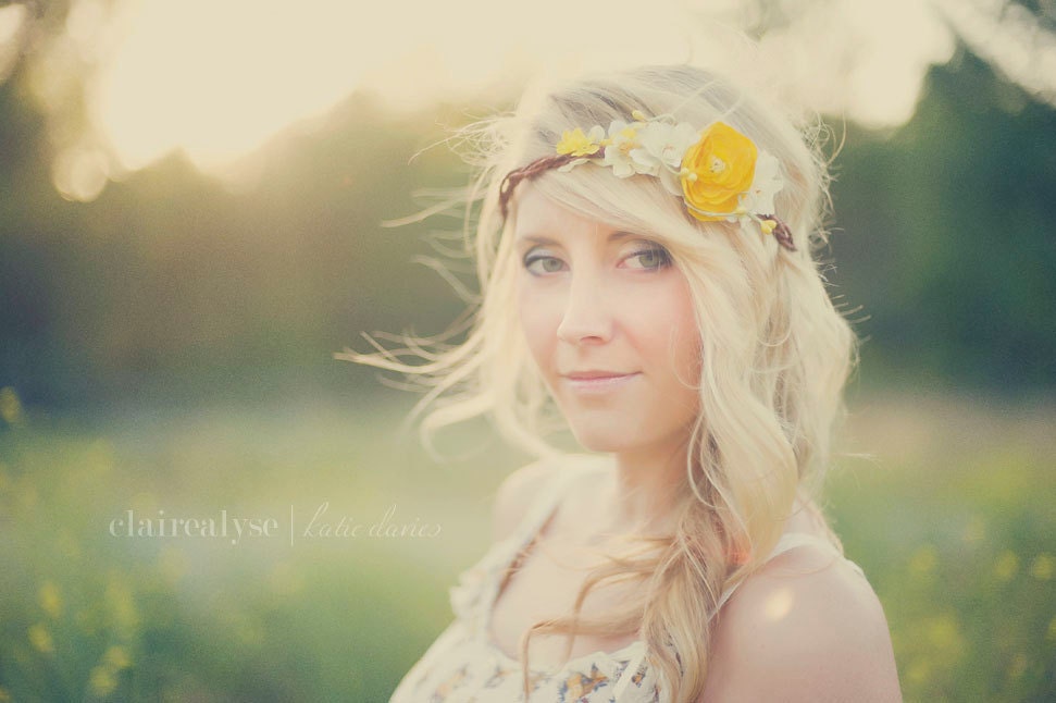 Sunshine Daydream - natural flower headband