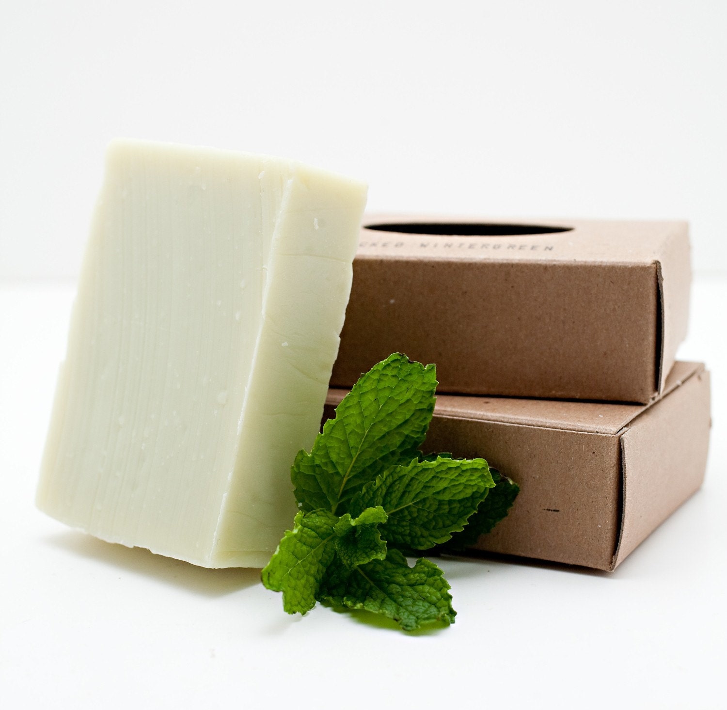 Fill Your Shower With The Scent Of Christmas Wintergreen body bar with rich lather and an invigorating ayurvedic scent 4 pack