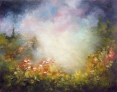Landscape Painting, Flower Garden, "Approaching Eden" by Marina Petro
