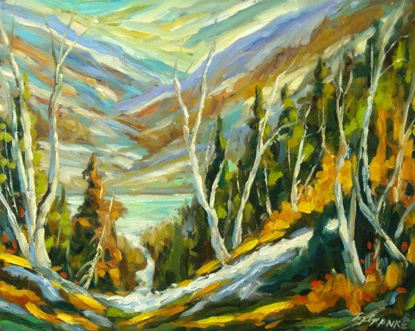 Landscape painting River Of Life by  Prankearts