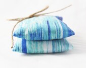 Blue Stripe Lavender Sachets - Modern Sachets - Natural Home Decor, Drawer Sachets