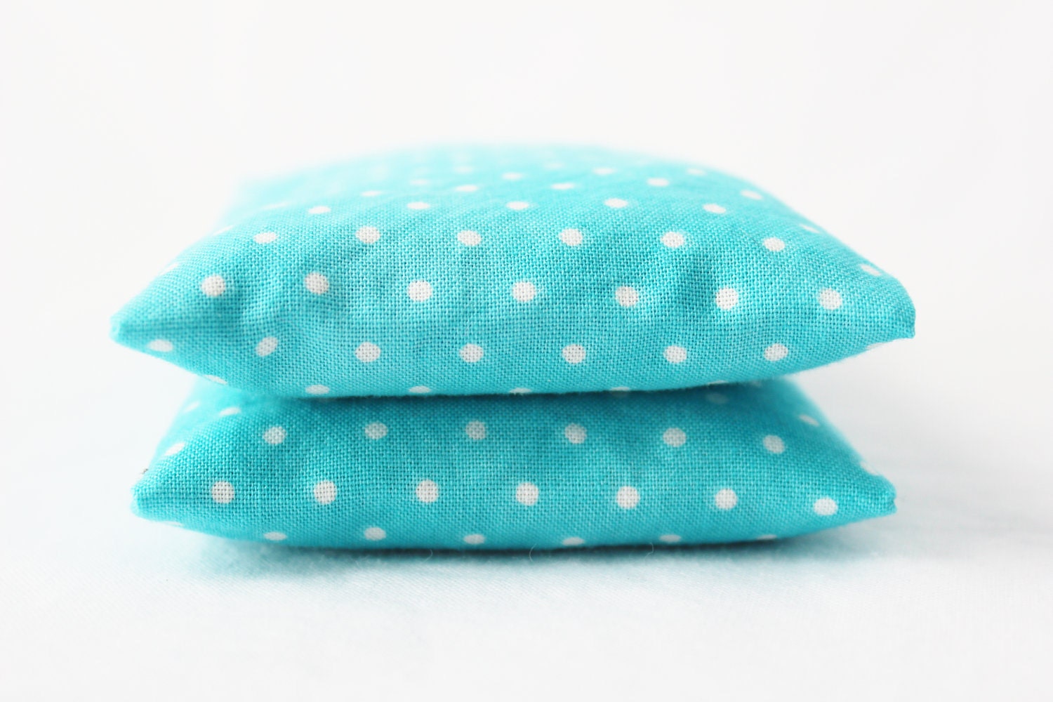 Lavender Sachets Aqua Blue White Polka Dots Set of 2 Scented Drawer Sachets