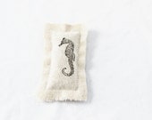 Seahorse Botanical Sachet Nautical Wedding Favor Organic Scented Sachet