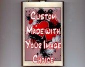 8 Ounce  Custom Made With Your Image Liquor Hip Flask Stainless Steel