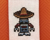 Mexican Robot Cross Stitched Refrigerator Magnet - Final Clearance Sale