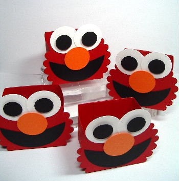ELMO Treat Boxes - for Party Toys, Cookies, or Candy - set of (4)