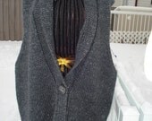 Ready to be shipped /GORGEOUS HANDMADE Hand Knit Sparky Black Vest