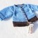Ready to ship/ Baby Toddler Size Cardigan Sweater Jacket made out of wool with a BLANKET /Size 2L