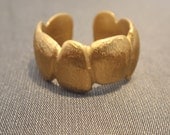 pebble ring sterling silver 24k gold plated