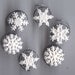 Snowflake Hair Swirls in White Glitter