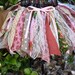 Fabric Scraps Tutu Skirt Shabby Chic Pink and Brown  Made to Order size Newborn to 4T
