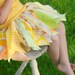 Fabric Scraps Tutu Skirt Yellow Sunshine MADE TO ODER size Newborn to 4T