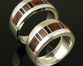 His and Hers Dinosaur Bone Wedding Ring Set
