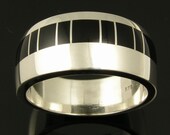 Man's Black Onyx Ring in Sterling Silver