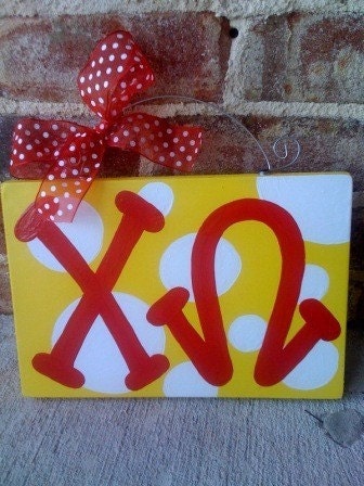 Handpainted CHI OMEGA Signs