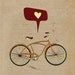 Bicycle Print Art, Giclee Print Bike Poster, Antique Bike Print, Retro Cycling Giclee Print, Vintage Digital Illustration Bicycle Decor
