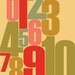 Numbers Print Kids Art "Everyone Counts" 11x14 Red Modern Nursery Wall Art