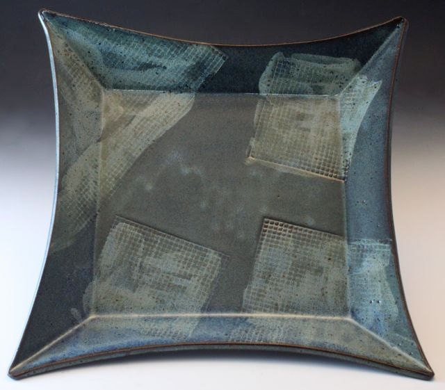 Bridges Pottery Patterned Platter Serving Dish Sushi Tray
