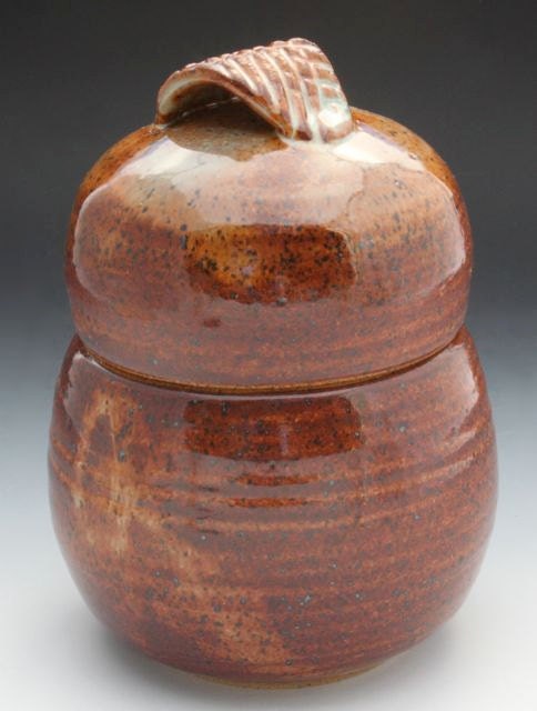 Bridges Pottery Handmade Stoneware Jar Lidded Bowl in Brown