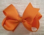 Set of 4 Brenna Bows- 3 inch solid grosgrain bow- 18 colors to choose from
