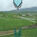 Azure Love - Retro heart-shaped dish upcycled into a Windchime