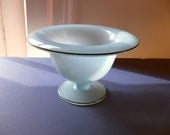 Vintage Blue Glass Pedestal Centerpiece