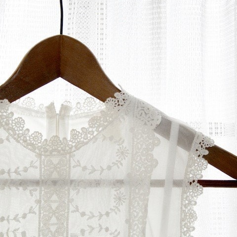 Simple White, photograph print, clean, crisp, white lace, drape, womens home decor, blouse, fine art photograph 5"x5"