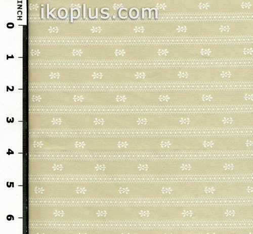 kawai Little White Floral with Lace Stripe -Japanese Cotton -  EK-QS26115