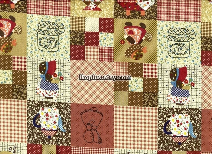 Lovely Sweet Girl Patchwork in Red/Brown Combo - EK-QS31609A