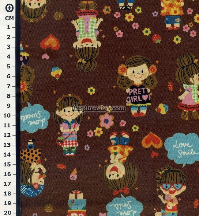 Pretty Girls Version III - Japanese Cotton in Bronw - EK-QS33610C