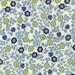 Little Flower in Flower Blue/Green in White - By the Yard - EK-QS29103B