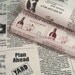 Newspaper Print Burgundy Red - EK-QS38178B