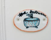 Porcelain wall hanging art  The bath, small board