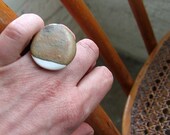 Porcelain ring orange-brown