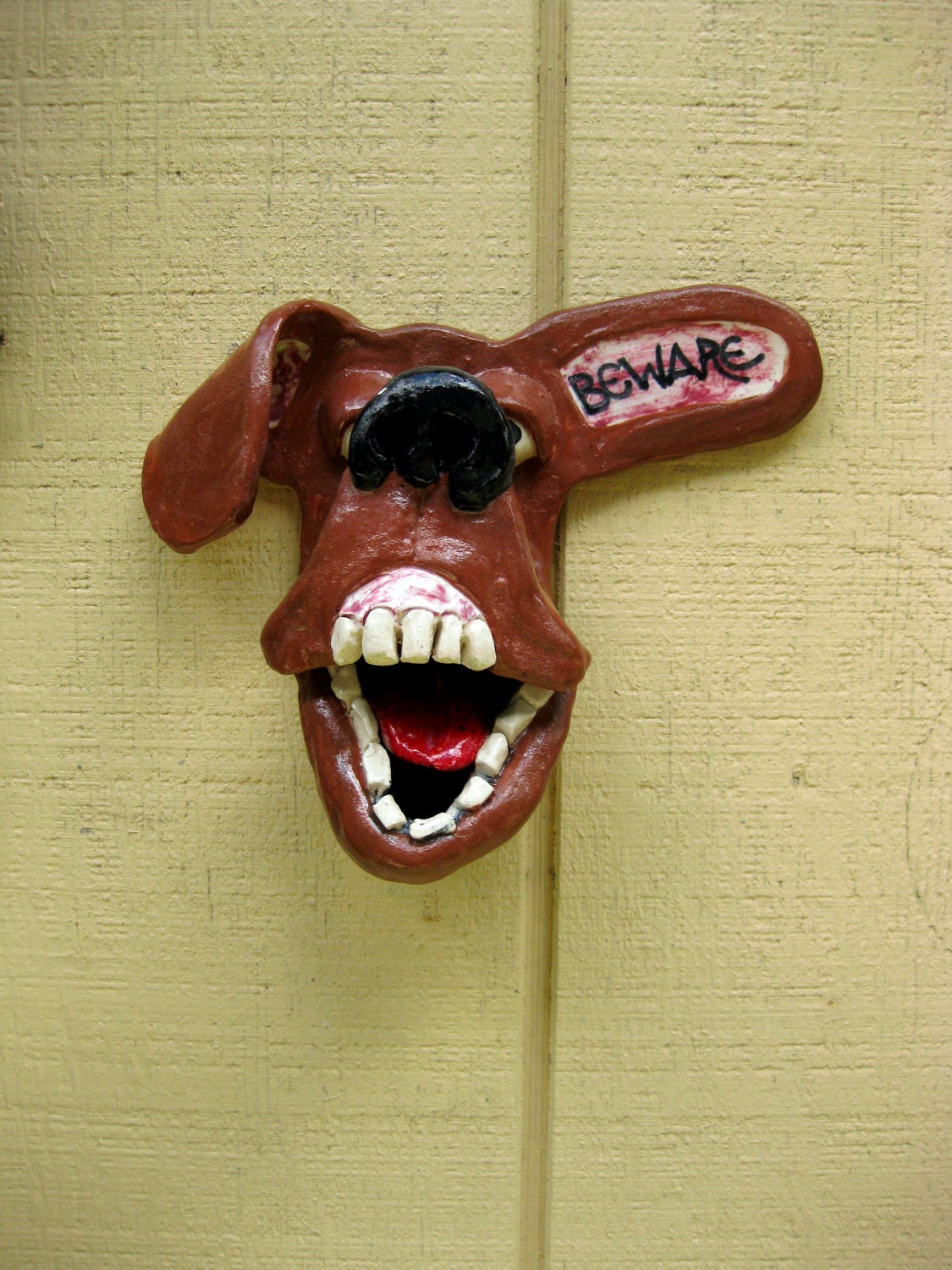 Beware of Dog Mask Sign