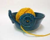 Decorative Teal Yarn Bowl
