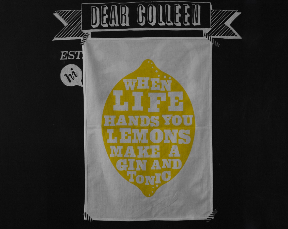 Lemons Tea Towel