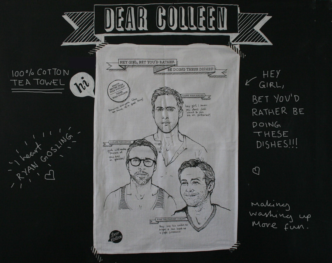 Hey Girl - Dishes I'd Rather Be Doing Tea Towel
