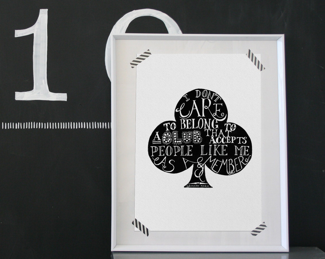 Club, Signed Print, Large