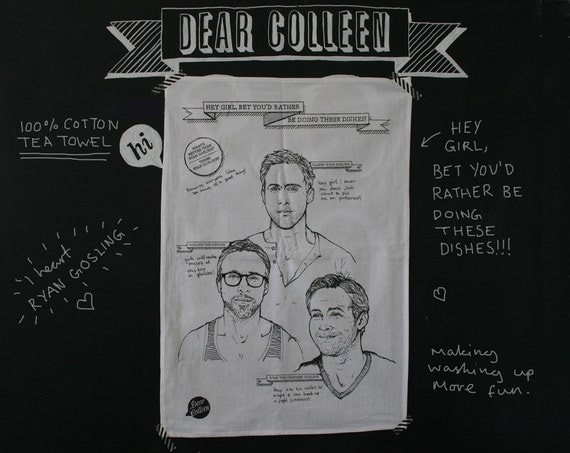 Hey Girl - Dishes I'd Rather Be Doing Tea Towel
