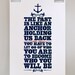 the past is like an anchor - old school type poster