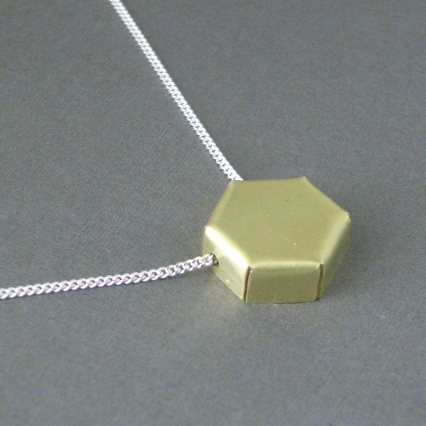 Hexagon Honey Necklace