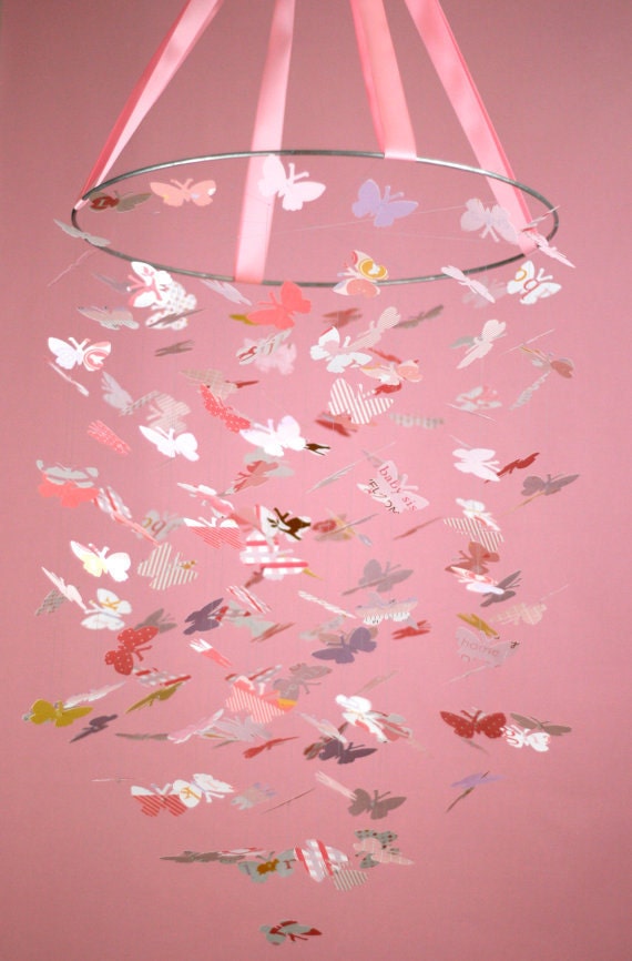 READY to SHIP - Sweet Whimsy Butterfly Mobile Kit - DIY - Great Craft Project