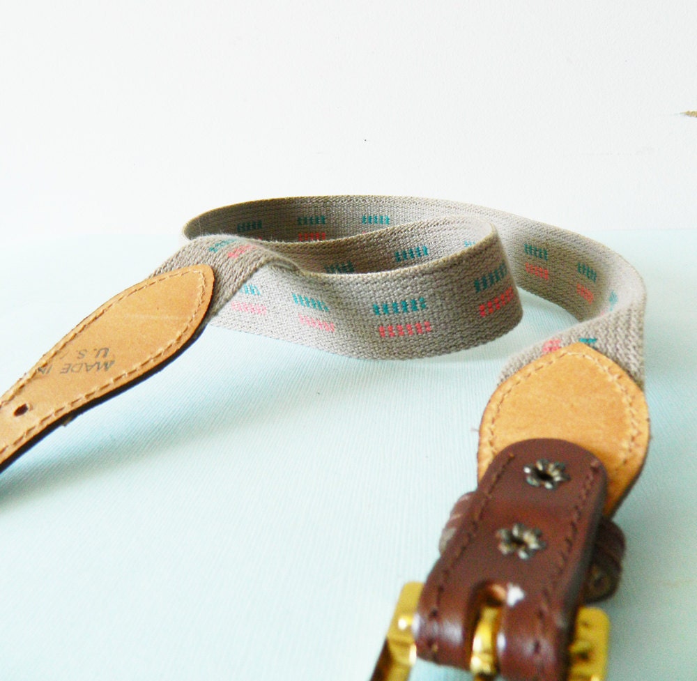 Mint and Coral Preppy Belt