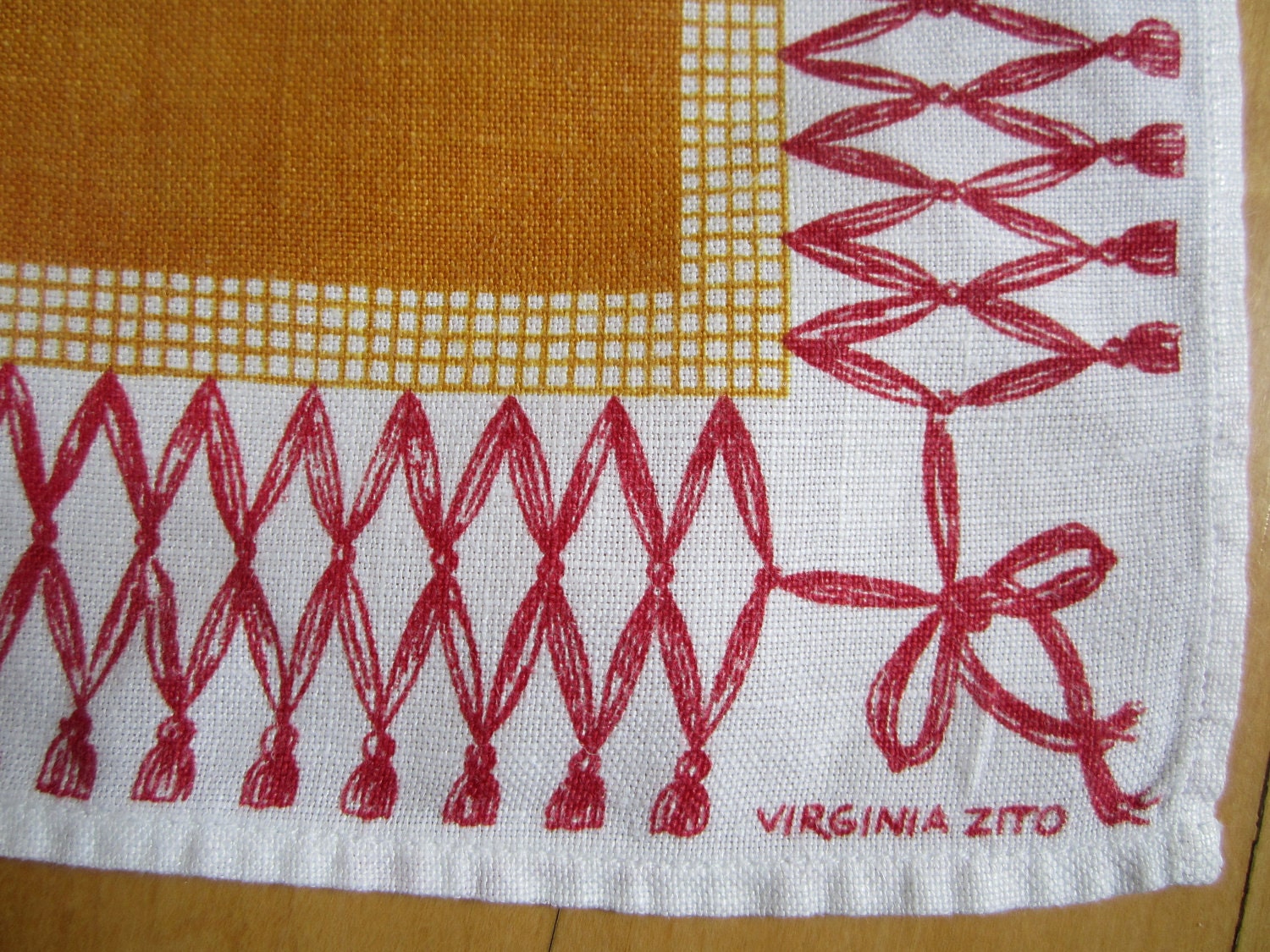 SOLD/RESERVED for JJ Pretty Kitty Vintage Towel Virginia Zito
