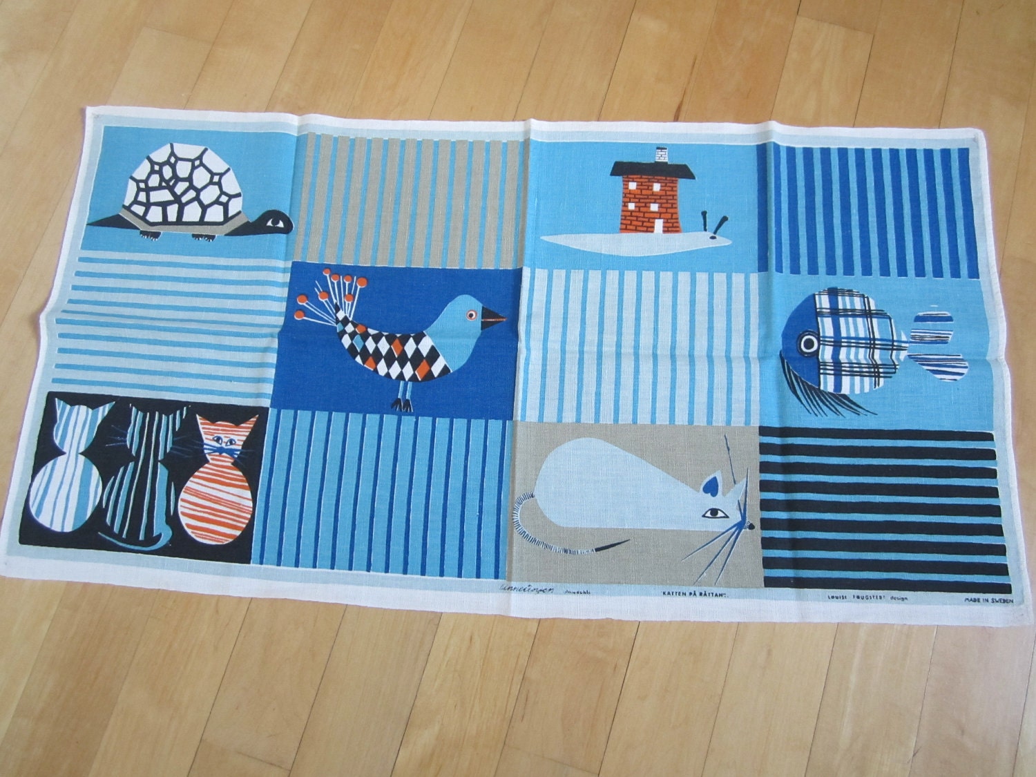 Vintage Swedish Wall Hanging Louise Fougstedt