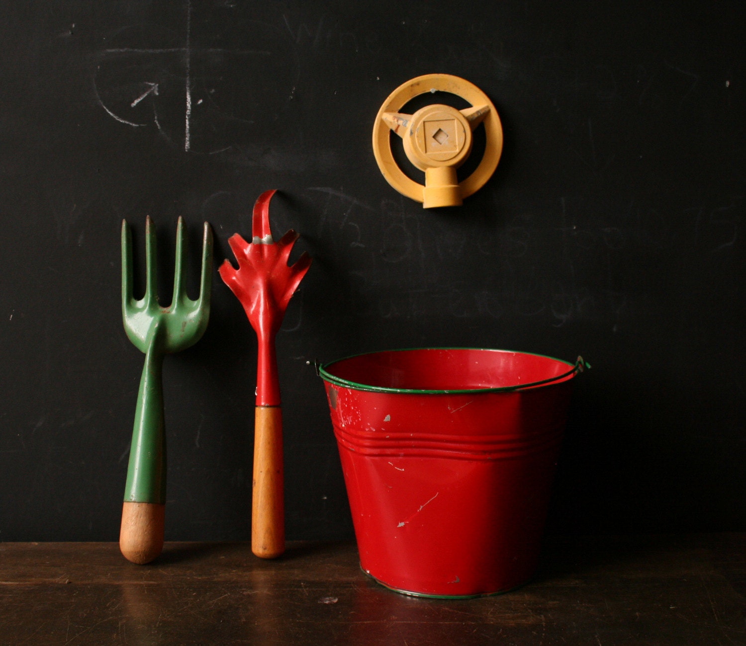 Vintage Garden Tools With Bucket 1960s From Nowvintage on Etsy